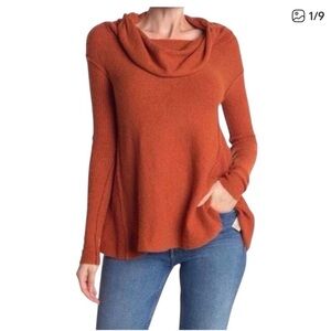 Free People Strawberry Fields Rust Sweater